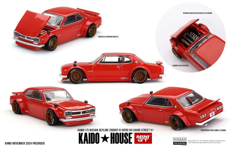 Mini GT Nissan Skyline 2000GT-R (KPGC10) Kaido Street V1 Carousel 1