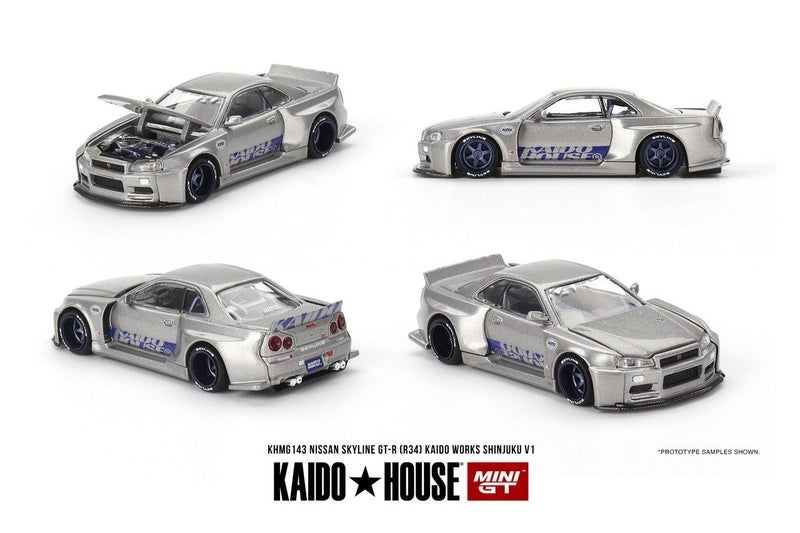 Mini GT Nissan Skyline GT-R (R34) Kaido Works SHINJUKU V1 Carousel 1