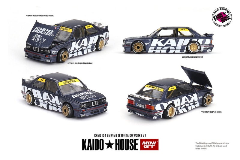 Mini GT BMW M3 (E30) Kaido Works V1 Carousel 1