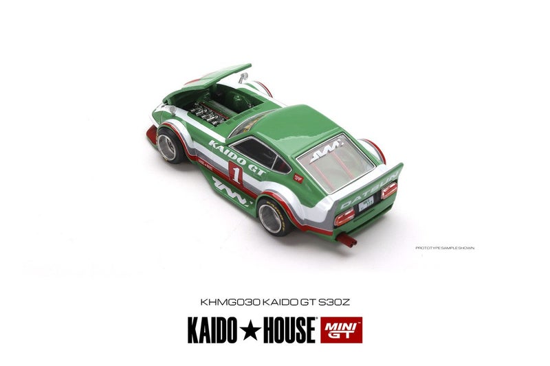 Mini GT Kaido House Datsun 510 Pro Street GREDDY Gun Metal Grey Carousel 1