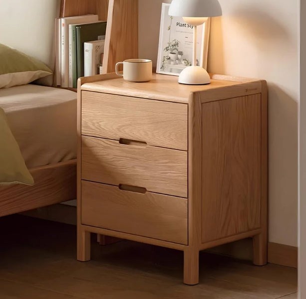 Bedroom Side Cabinet Nightstand Wooden Bedside Unit Carousel 1