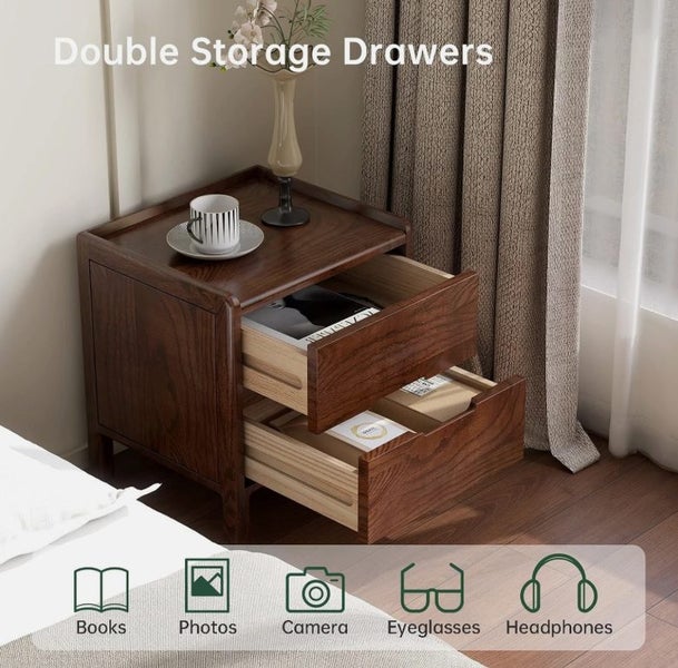 Bedside Storage Unit Night Cabinet Wooden Storage Table Carousel 5
