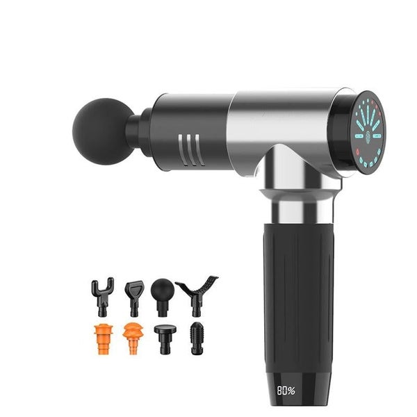 Fitness Massage Fascia Muscle Vibration Massager / Massage Gun- 7 Gear Silver Carousel 1