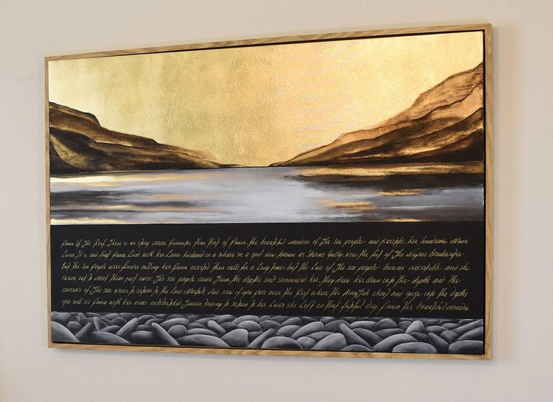 THE MAORI LEGEND OF PANIA OF THE REEF - GOLD LEAF - FLOATING FRAME - LARGE Carousel 2