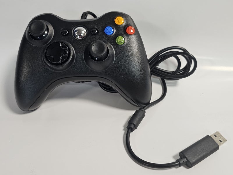 Black Wired Controller For Xbox 360 Carousel 1