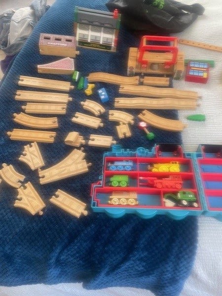 Thomas the Tank Engine Collection–Wooden & Plastic Sets, 30+ Trains/Tracks/Cases Carousel 1