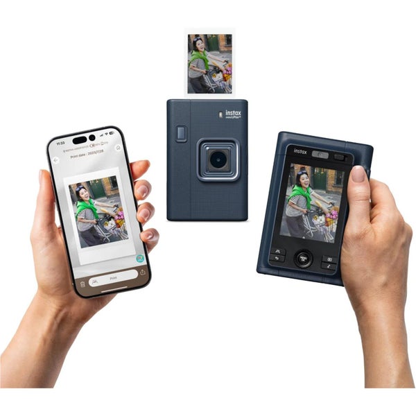 Fujifilm Instax Mini LiPlay+ Instant Film Camera - Navy Blue [16948008] Carousel 8