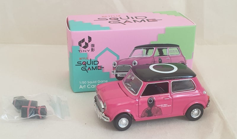 SQUID GAME ART CAR MINI TINY TOYS 1:50 SCALE DIECAST NETFLIX SQUID GAME 2 CIRCLE Carousel 1