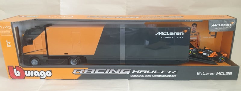 MCLAREN RACING TRANSPORTER + 2024 MCL38 F1 CAR LANDO NORRIS 1:43 SCALE BOXED SET Carousel 1