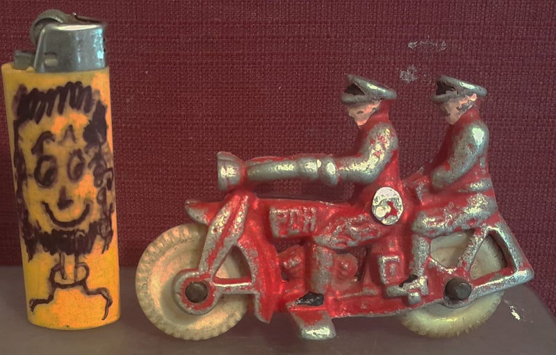 FUN HO MOTORCYCLE No 91 . GENUINE VINTAGE TOY ..NOT A REPRO. Carousel 1