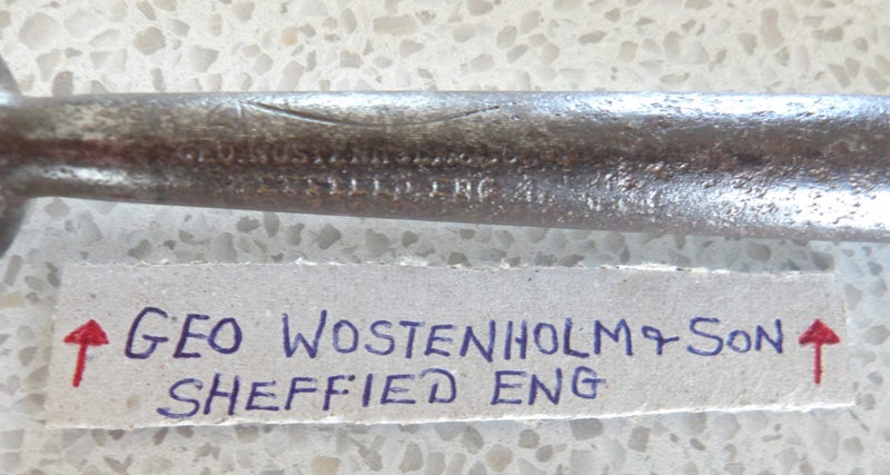 **** RARE *** GEO WOSTENHOLM & SON - " PIPE " -" FAT BELLY " - SHARPENING STEEL. Carousel 2