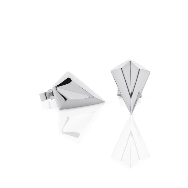 Faceted Stud Earrings (Sterling Silver, Brand New) Carousel 1