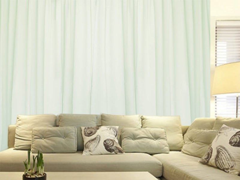 Milk White Large Curtains 570X270Cm Pinch Pleat 2 Panel High Level Fab. For Wall Carousel 1