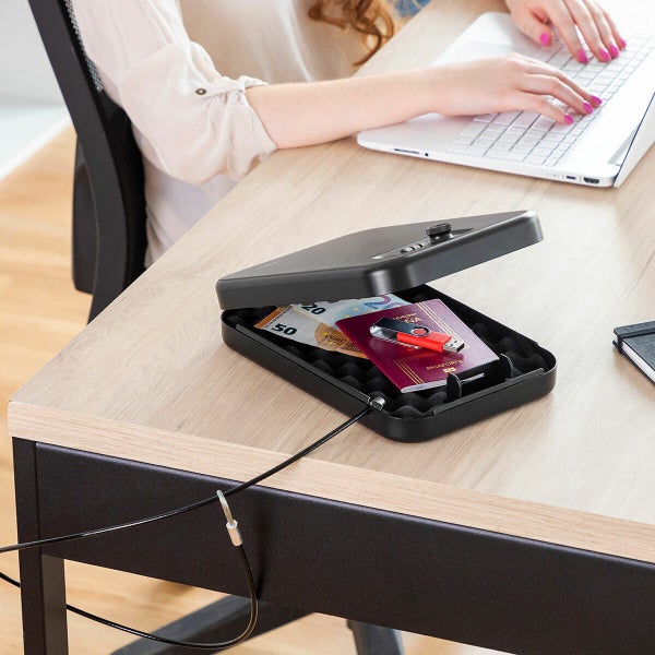 Portable Safe Box With Security Cable Prisaven Carousel 1