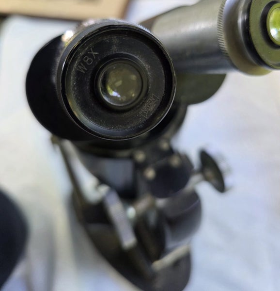 Vintage Nikken Tokyo binocular microscope – working, rare objectives Carousel 14