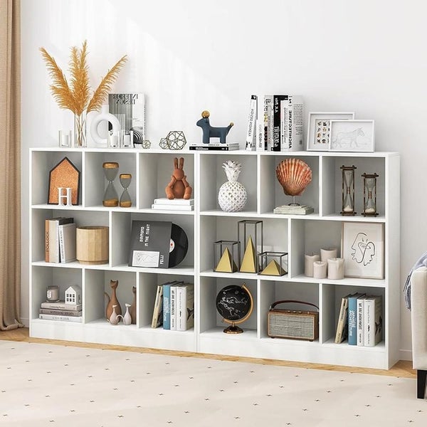 STORFEX 3-Tier Open Bookshelf - White Carousel 2