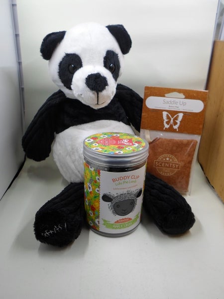 Scentsy Buddy SHU SHU the Panda + buddy clip Carousel 1