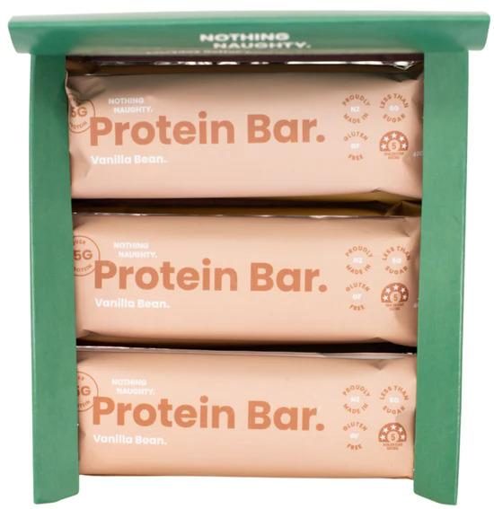 Nothing Naughty: Protein Bars - Vanilla Bean (40g) x 12 Carousel 1