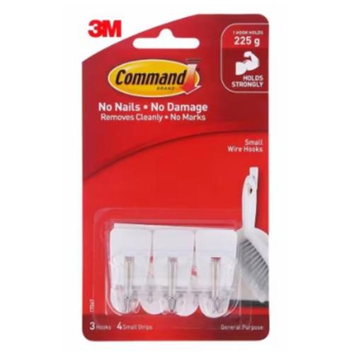 3M 10329 Command Hook - Small White Wire - 3 Pack 17067 [7000037936] Carousel 1