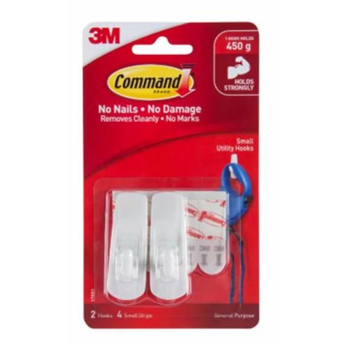 3M 10324 Command Hook - Small White - 2 Pack 17002 [7100286538] Carousel 1