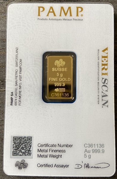 Swiss Pamp 999.9 5g bar x 2 Carousel 2