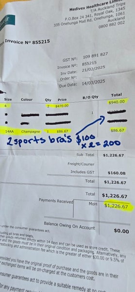 breast prosthesis, 2 sport bras, 1 lacey bra, ###BRAND NEW ### Carousel 18