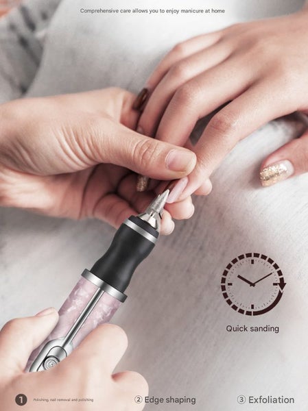 Elosung Grey Cordless Electric Nail Drill Pen Professional Rechargeable Manicure Carousel 2