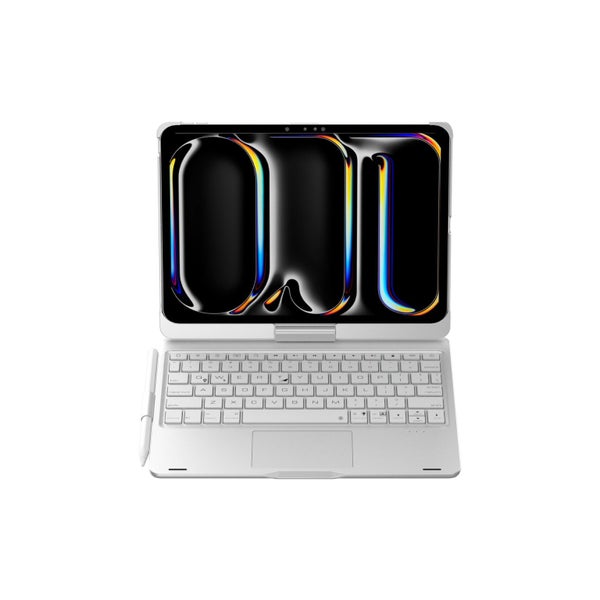 Elosung Rose Gold Magic Keyboard Case For Ipad Air6/Air7 11 Inch Bluetooth With Carousel 2