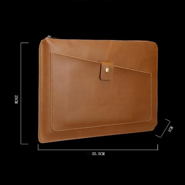 Leather Laptop Tablet Bag With Zipper For Macbook Samsung Sony Dell Alienware Ch Carousel 2