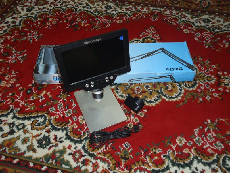 Microscope 7" Inch 1080p HD Screen + Adjustable Desk Mount… Carousel 1