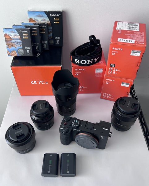 Sony A7C II + 4 FE Lenses + Filters + 2 Batteries – Near-New Kit64572360790914110