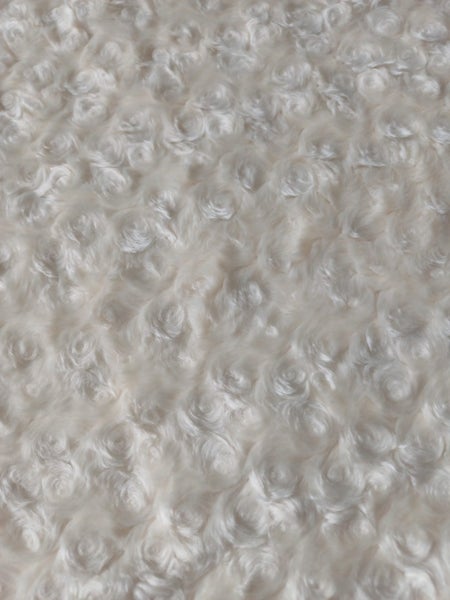 Faux fur - teddy bear/ soft toy making material /Off white swirl pile Carousel 2
