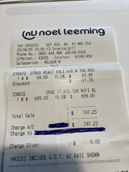 I Pad 11 (A16) 128 Wi-Fi Computer64573565944450111