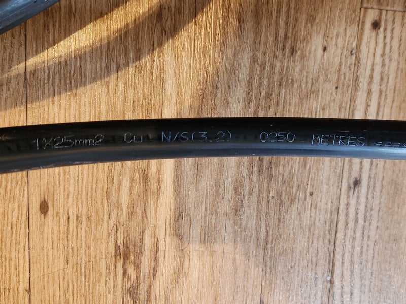 69m OF NEXANS 25mm2 SINGLE CORE NEUTRAL SCREEN POWER CABLE ($21 PER METRE) Carousel 3