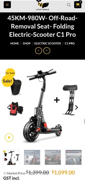 Off Road Electric Scooter C1 Pro Carousel 2