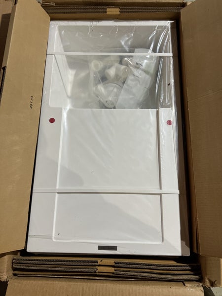 Granite Kitchen Sink 1000 x 500 Single Bowl with Drainer - White Carousel 2