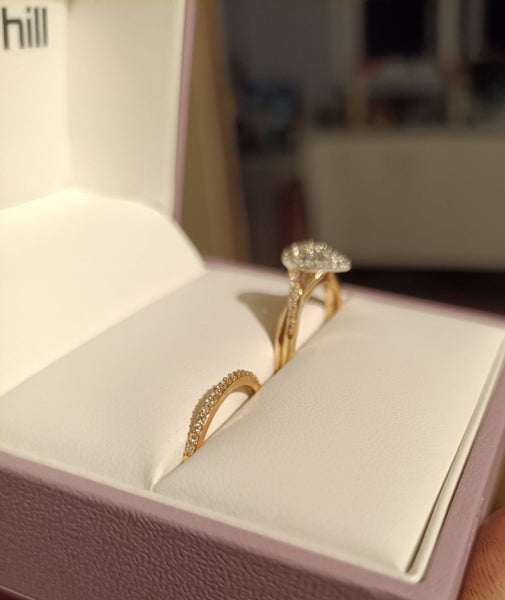 Bridal Set with 0.38 Carat TW of Diamonds in 14kt Rose and White Gold Carousel 1