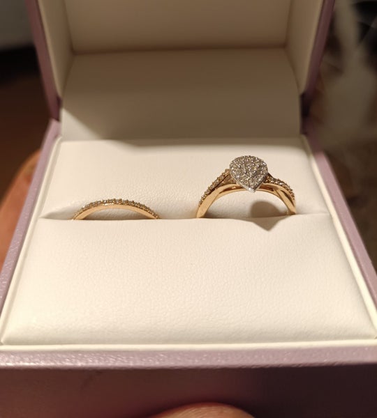 Bridal Set with 0.38 Carat TW of Diamonds in 14kt Rose and White Gold Carousel 2