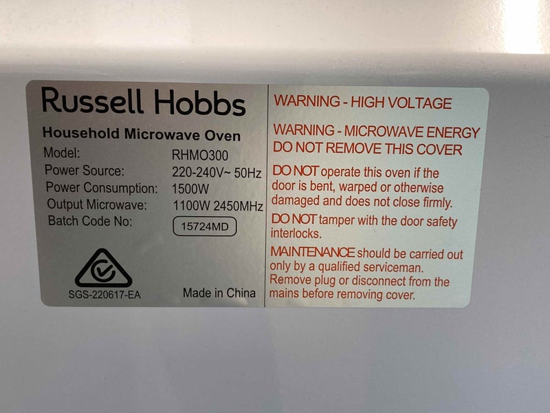 Russell Hobbs Microwave - as new64581065152515111