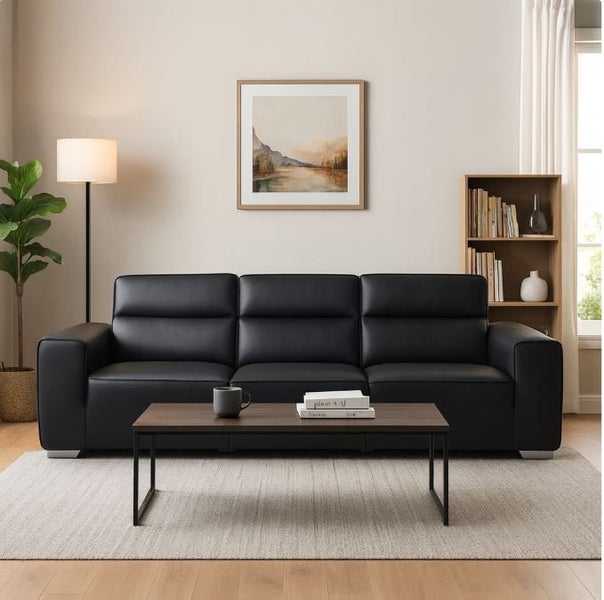 Volgabiman 3 Seater Sofa, Black Carousel 1