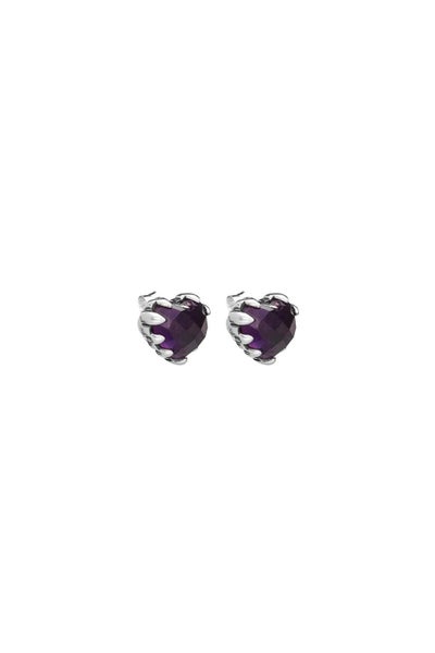 STOLEN GIRLFRIENDS CLUB | Love Claw Earrings - Amethyst Carousel 1