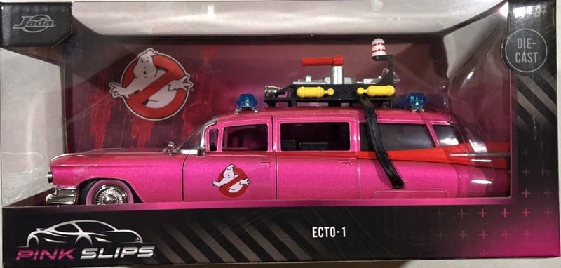 2025 Jada Pink Slips Ecto-1 Ghostbusters Pink Chase Carousel 1