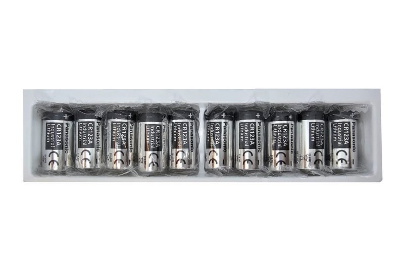 Panasonic CR123A (CR123) Industrial 3V Lithium Camera Battery - 10 Pack Carousel 1
