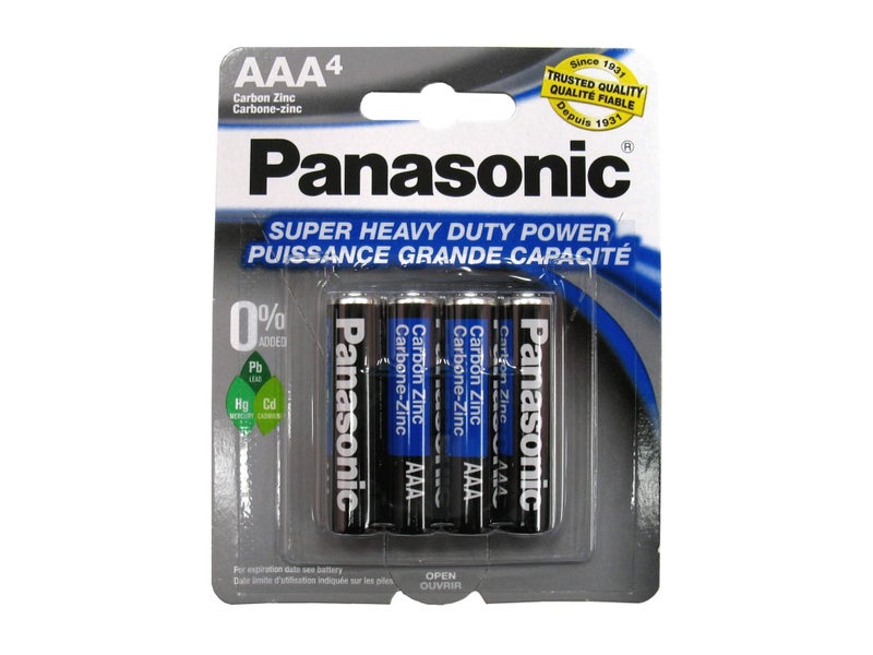 Panasonic AAA Super Heavy Duty Batteries - 4 Pack Carousel 1