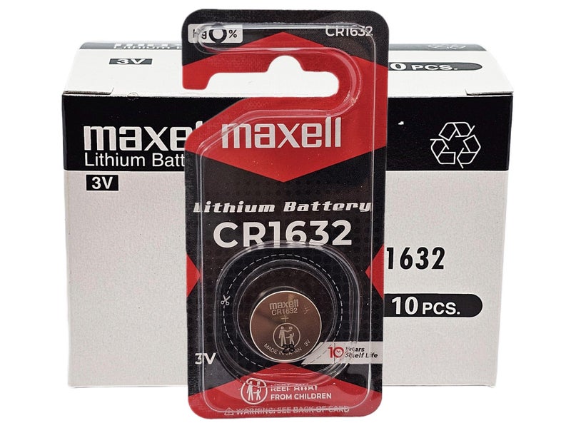 Maxell CR1632 3V Lithium Coin Battery - 10 Pack Carousel 1