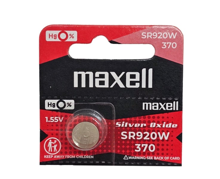 Maxell SR920W (370) silver oxide watch battery Carousel 1