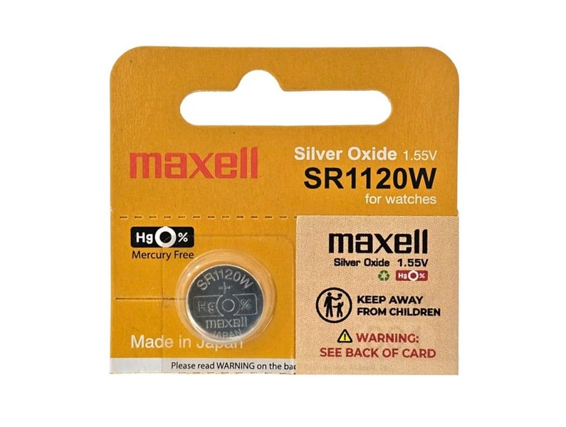 Maxell SR1120W (391) silver oxide watch battery - 1 Pack (Exp: Dec 2026) Carousel 1