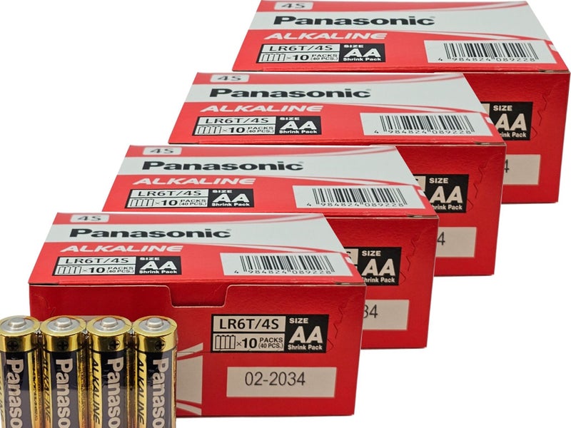Panasonic AA (LR6) Alkaline Batteries - 160 Pack (4 Boxes), bulk Carousel 1