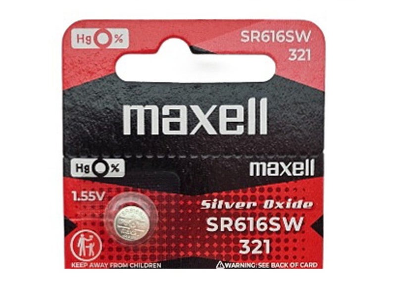Maxell SR616SW (321) silver oxide - 10 watch batteries (B5 x 2) Carousel 2