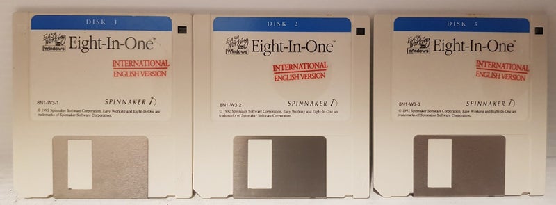 VINTAGE - EIGHT-IN-ONE ON 2x 5.25" AND 3x 3.5" FLOPPY DISKS Carousel 1